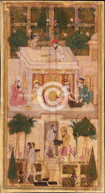 Making Books in a Garden. Artist: Indian Art  