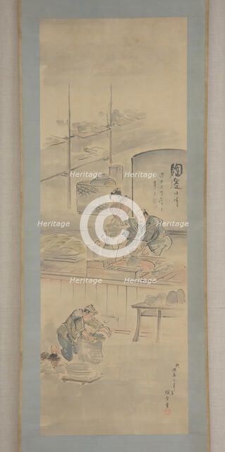 Making Ceramics, first half of the19th century. Creator: Eiraku Hozen.