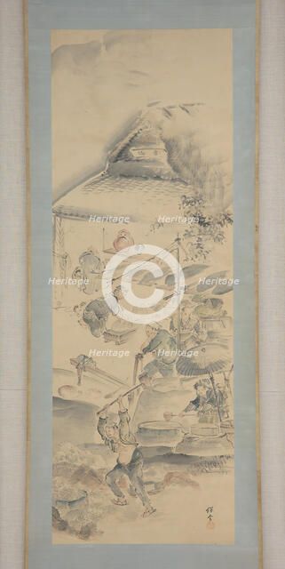 Making Ceramics, first half of the19th century. Creator: Eiraku Hozen.