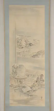 Making Ceramics, first half of the19th century. Creator: Eiraku Hozen
