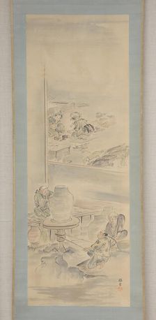 Making Ceramics, first half of the19th century. Creator: Eiraku Hozen