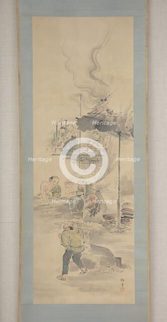 Making Ceramics, first half of the19th century. Creator: Eiraku Hozen.