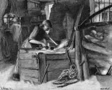 Making chains in the Cradley Heath district of the Black Country in the English Midlands, 1890