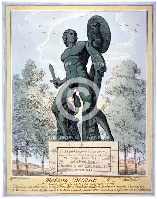 'Making decent!! A hint to the society for the suppression of vice...', 1822. Artist: George Cruikshank