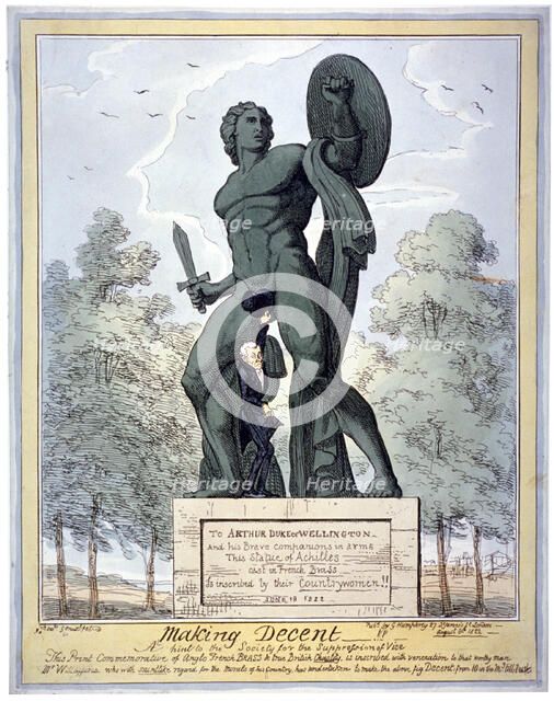 'Making decent!! A hint to the society for the suppression of vice...', 1822. Artist: George Cruikshank