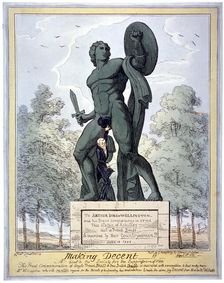 Making decent!! A hint to the society for the suppression of vice... 1822. Artist: George Cruikshank