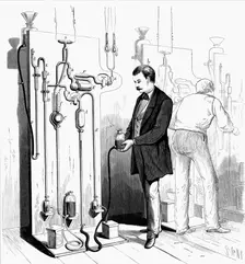 Making Edison light bulbs, 1880. Creator: Unknown