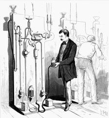 Making Edison light bulbs, 1880. Creator: Unknown