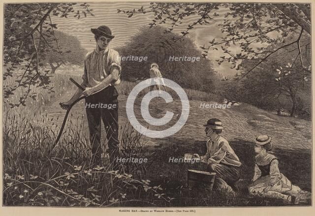 Making Hay, published 1872. Creator: Winslow Homer.