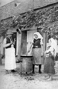 Making jelly in Czinkota, Hungary, 1922.Artist: AW Cutler