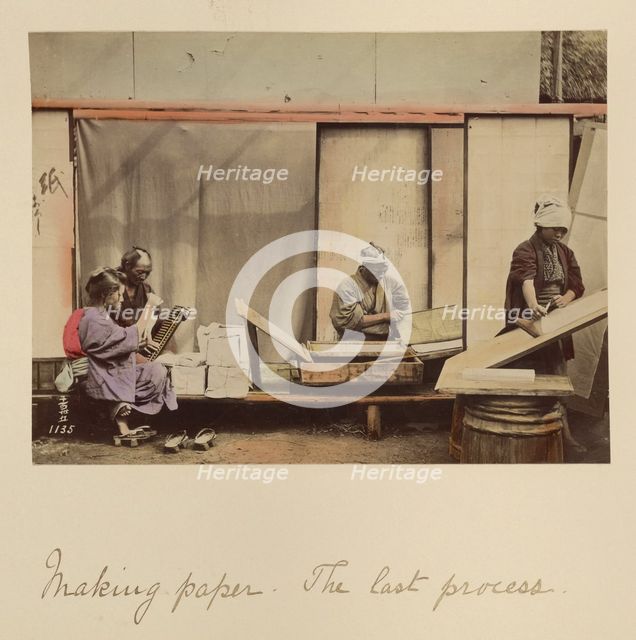 Making Paper - The Last Process, about 1873-1883. Creator: Shinichi Suzuki I.