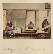 Making Paper - The Last Process, about 1873-1883. Creator: Shinichi Suzuki I