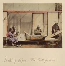 Making Paper - The Last Process, about 1873-1883. Creator: Shinichi Suzuki I