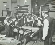 Making pianos, Benthal Road Evening Institute, London, 1914