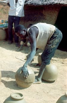 Making pots without a wheel, Nigeria, c1966. Creator: Unknown