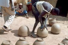 Making pots without a wheel, Nigeria, c1966. Creator: Unknown