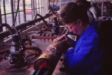 Making printing roller, Sandersons, London, c1960s. Artist: Sandersons