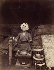 Making Raw Silk, c.between 1885 and 1900. Creator: Unknown