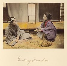 Making Straw Shoes, about 1873-1883. Creator: Shinichi Suzuki I
