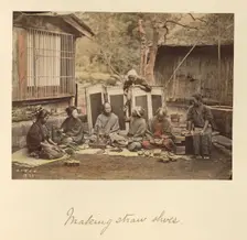 Making Straw Shoes, about 1873-1883. Creator: Shinichi Suzuki I