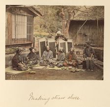 Making Straw Shoes, about 1873-1883. Creator: Shinichi Suzuki I