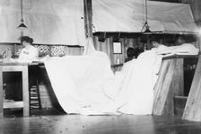 Making sails at Ratsey's, between c1910 and c1915. Creator: Bain News Service
