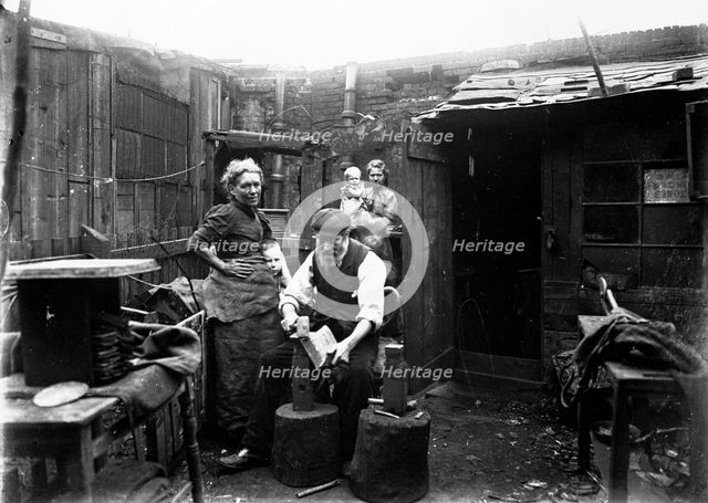Making shovels from scrap, 1900s. Creator: John Galt.
