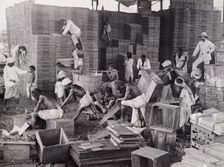 Making tea boxes, Bengal, c1920. Creator: Bourne & Shepherd