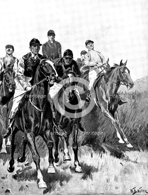 Making the Running - drawn by W. B. Wollen, 1895. Creator: George Meisenbach.
