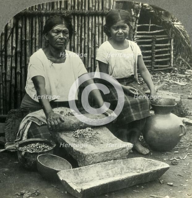 'Making Tortillas in Salvador, the Smallest Republic in the Western Hemisphere, Central America', c1 Creator: Unknown.