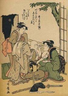 Making Up For The Stage c1780. Artist: Kitagawa Utamaro