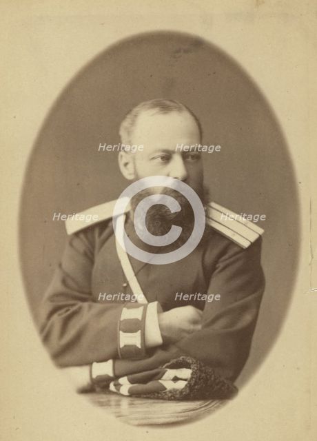 Makofski, half-length portrait, facing right, in police uniform, 1885. Creator: Unknown.
