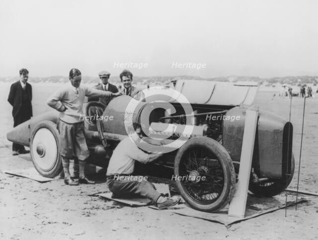 Malcolm Campbell with 1920 Sunbeam, (c1920?). Artist: Unknown