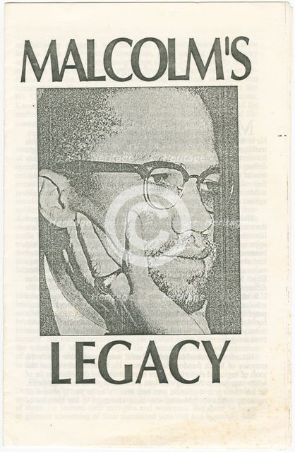 Malcolm's Legacy, after 1965. Creator: Unknown.