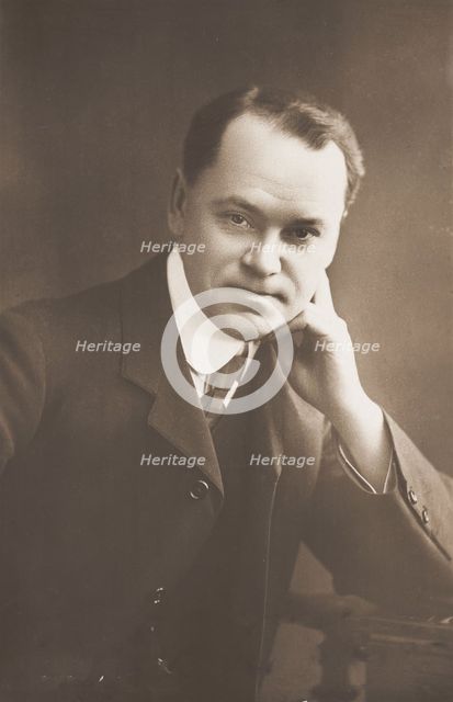 Malcolm Scott posing for a portrait, 1906. Creator: Unknown.