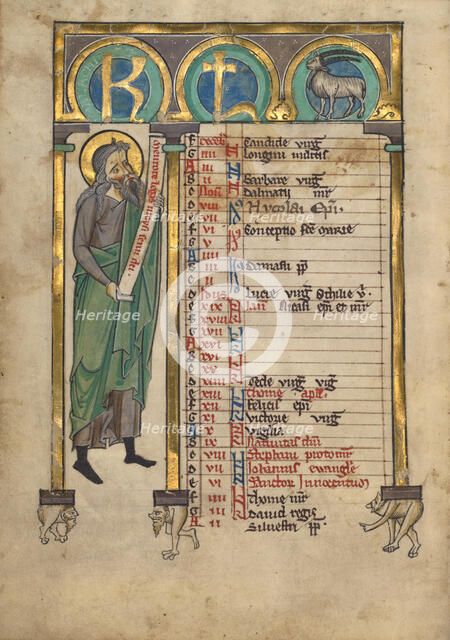 Malachi; Psalter, about 1240-1250. Creator: Unknown.