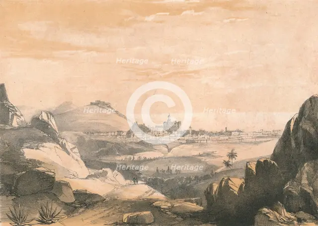 'Malaga, from the Ermitas', c1850. Creator: Dickinson Brothers.