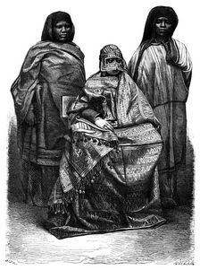 Malagasy Women 19th century.Artist: Alexandre Bida