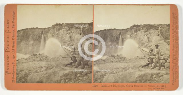 Malakoff Diggings, North Bloomfield Gravel Mining Co., Nevada County, 1871. Creator: Carleton Emmons Watkins.