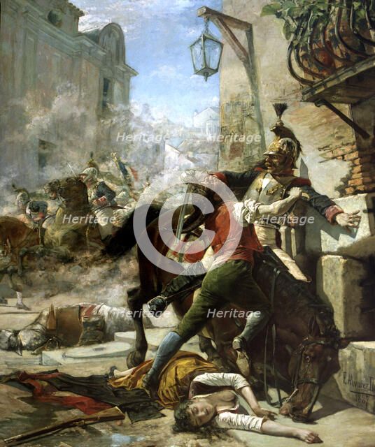 Malasaña and daughter fighting against the French on May 2, 1808. Oil, 1887.