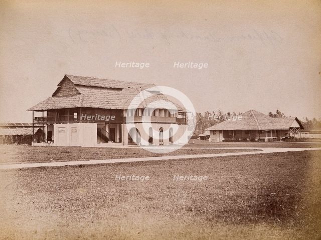 Malaya: the officers' mess and major's quarters on Penang Island, 1880. Creator: John Edmund Taylor.