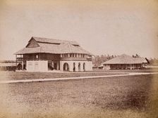 Malaya: the officers mess and major's quarters on Penang Island, 1880. Creator: John Edmund Taylor
