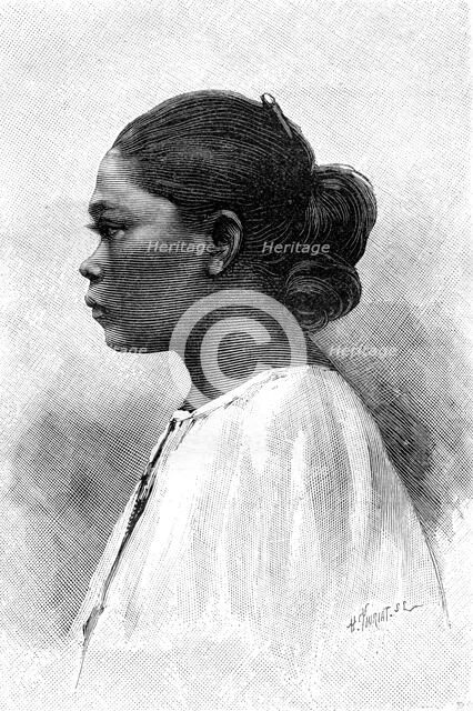 Malaysian woman, 19th century. Artist: Henri Thiriat