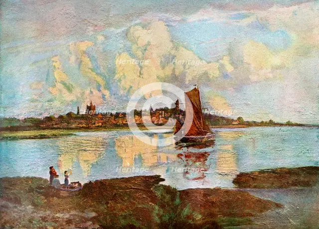 Maldon, from Heybridge, Essex, 1924-1926.Artist: Louis Burleigh Bruhl