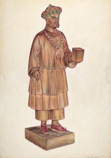 Male Tea Shop Figure, 1937/1941. Creator: David Ramage