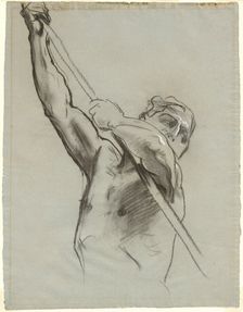 Male Torso with Pole, 1890-1900. Creator: John Singer Sargent