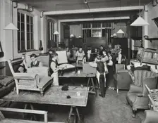 Male upholstery students, Shoreditch Technical Institute, London, 1914