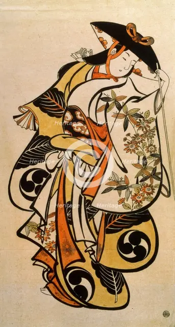 'Male Actor Playing a Woman', c1704-c1711. Artist: Torii Kiyonobu I