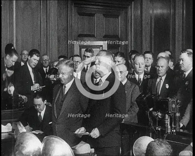 Male American Civilians, Believed To Be Attorneys, Speaking During Bruno Richard Hauptman's..., 1930 Creator: British Pathe Ltd.