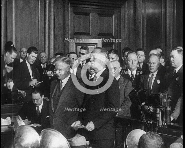 Male American Civilians, Believed To Be Attorneys, Speaking During Bruno Richard Hauptman's..., 1930 Creator: British Pathe Ltd.